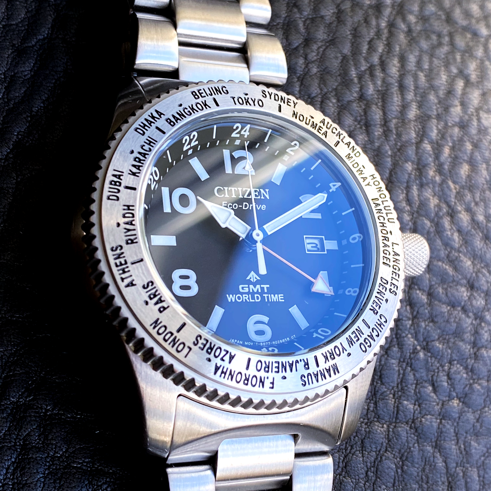 NEAR MINT* CITIZEN PROMASTER GMT B877-R011618 GN-4-S SOLAR ECO 