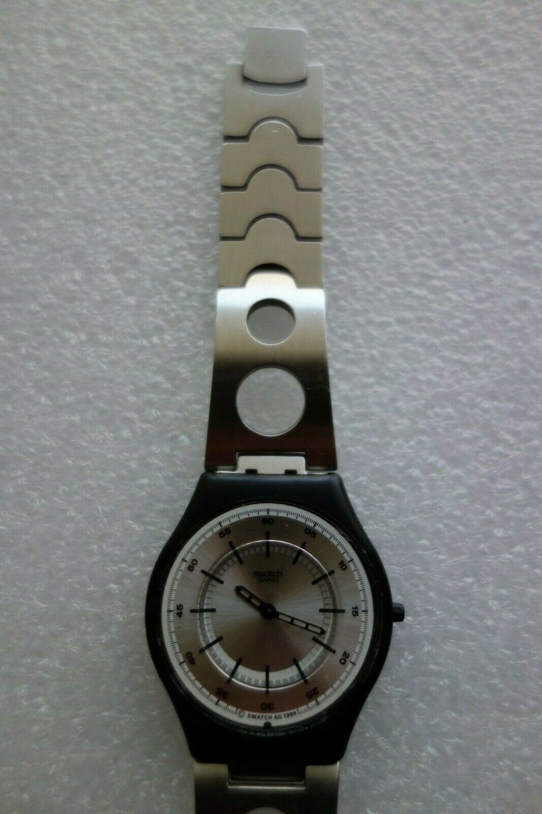中古 ヴィンテージ Swatch Skin AG 1999 SFB107 1999 Swatch Skin Noir de Chine SFB107 Watch | Black Swiss
