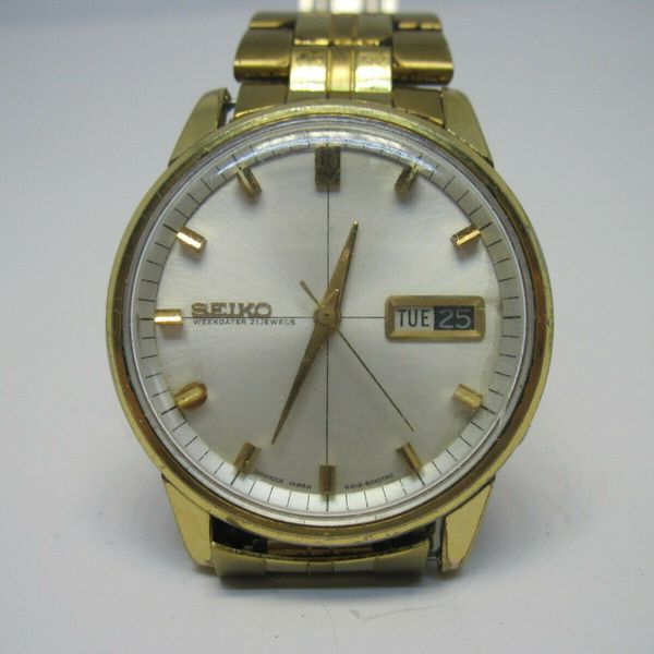 Vintage 1968 Seiko Sportsmatic Weekdater 6619-8010 Gold Men's Watch Runs |  WatchCharts