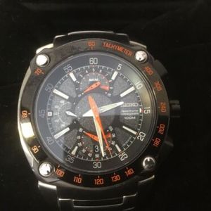 時計 SEIKO SPORTURA spc039p2(7T85-0AA0) SEIKO Men's SPC039P2 Sportura Flyback Chronograph Grey Dial