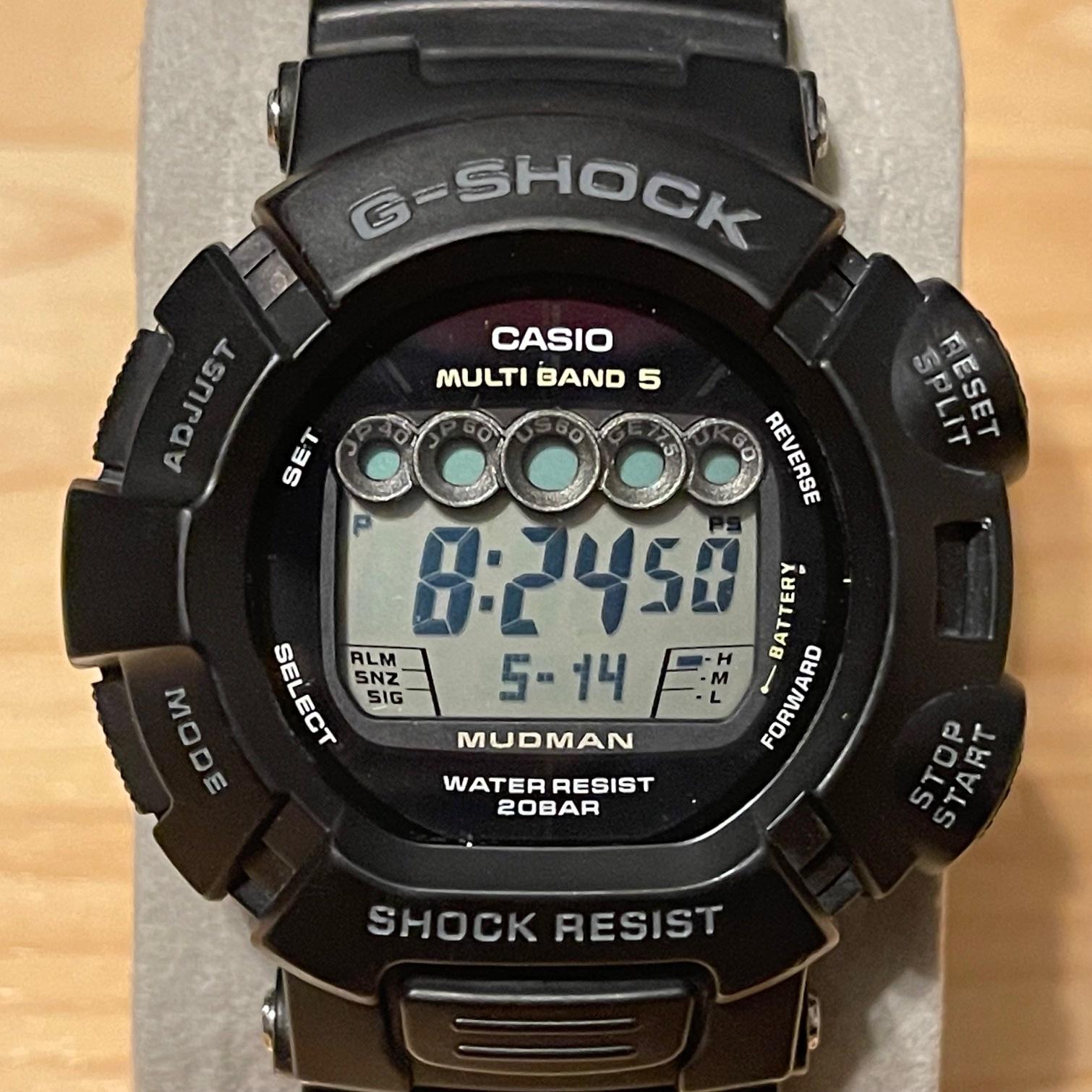 WTS Casio G Shock GW 9000 1 Mudman 5 Eyed Monster Tough Solar Atomic Multiband 5 Digital Watch 9000 WatchCharts Marketplace UK