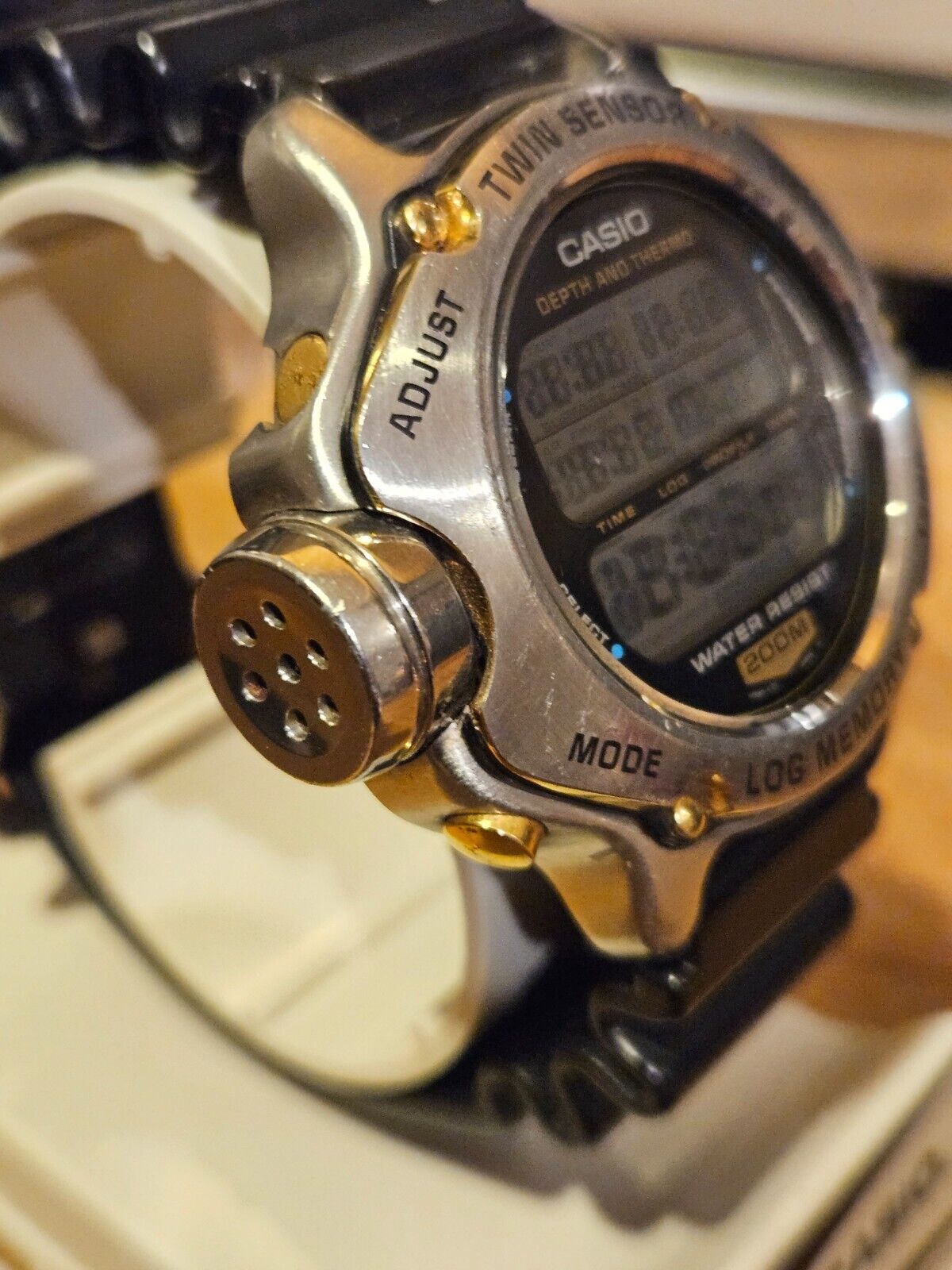 CASIO DEP-600 XL Module (970) 200M Vintage G Diver Watch Temp