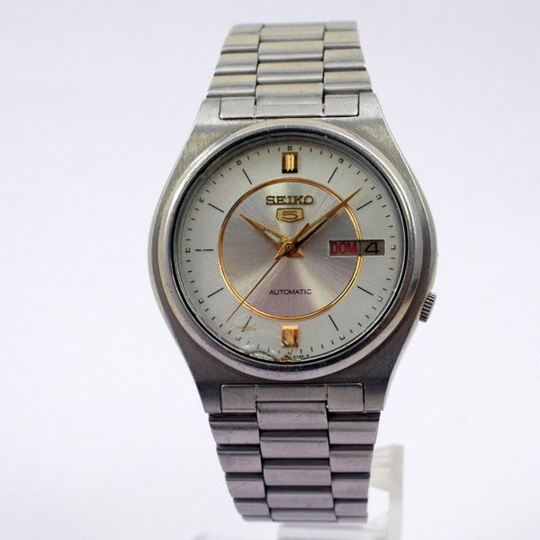 SEIKO 5 Automatic 7009-3170 Day/Date Men's two tone dial wristwatch ...