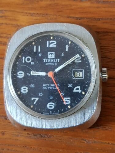 MENS VINTAGE TISSOT ACTUALIS AUTOLUB WATCH SPARES OR REPAIR 36 MM