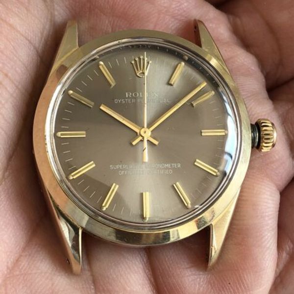 VINTAGE ROLEX OYSTER PERPETUAL GOLD SHELL REF 1024 CAL 1570. YEAR 1971 ...