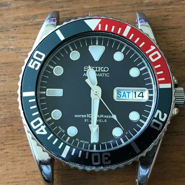 Seiko SKX025 Diver Watch 7S26, Blue Dial Pepsi Bezel submariner 37mm  midsize | WatchCharts