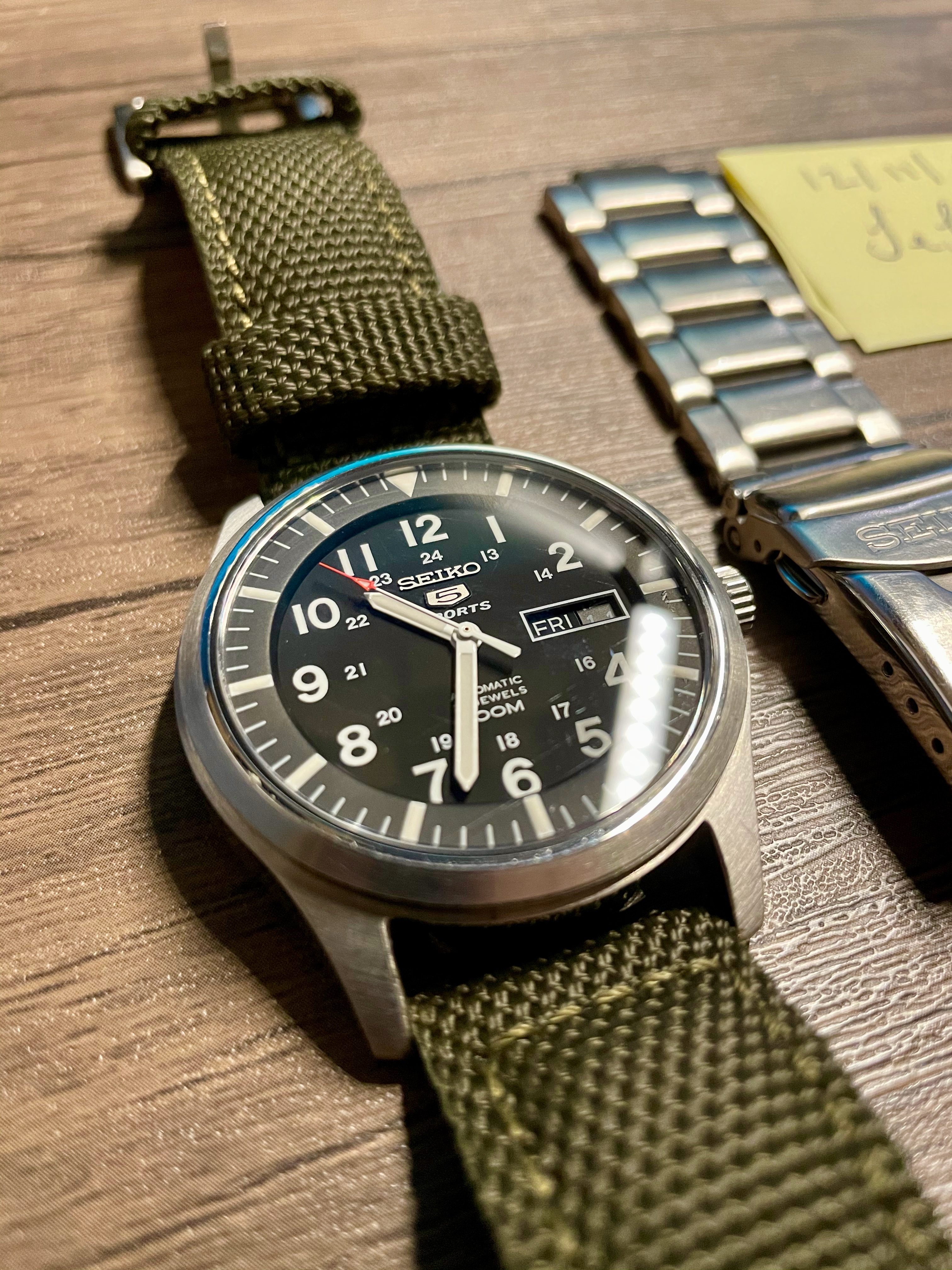 WTS Seiko SNZG13 with Canvas strap and upgrade AR Sapphire Crystal WatchCharts Marketplace