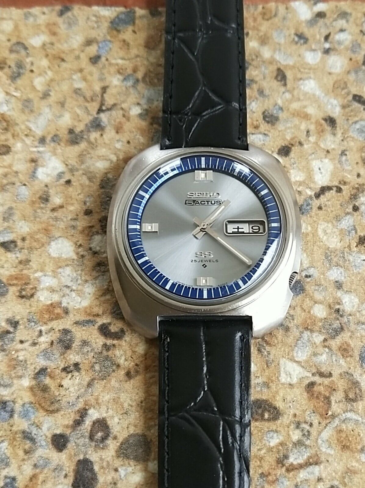 Vintage Seiko 5 Actus SS 25 Jewels Automatic 6106 6400 Kanji July