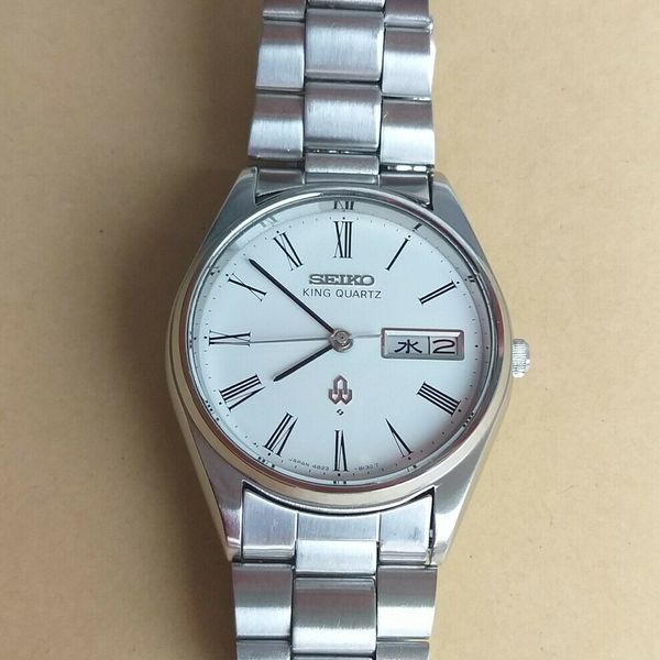 VINTAGE SEIKO KING QUARTZ 4823-8110 WHITE DIAL ROMAN NUMERALS MEN'S JDM ...