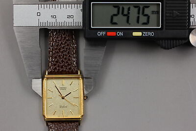 Near MINT] Vintage Seiko Dolce 7731-5230 Gold Dial Men's Quartz