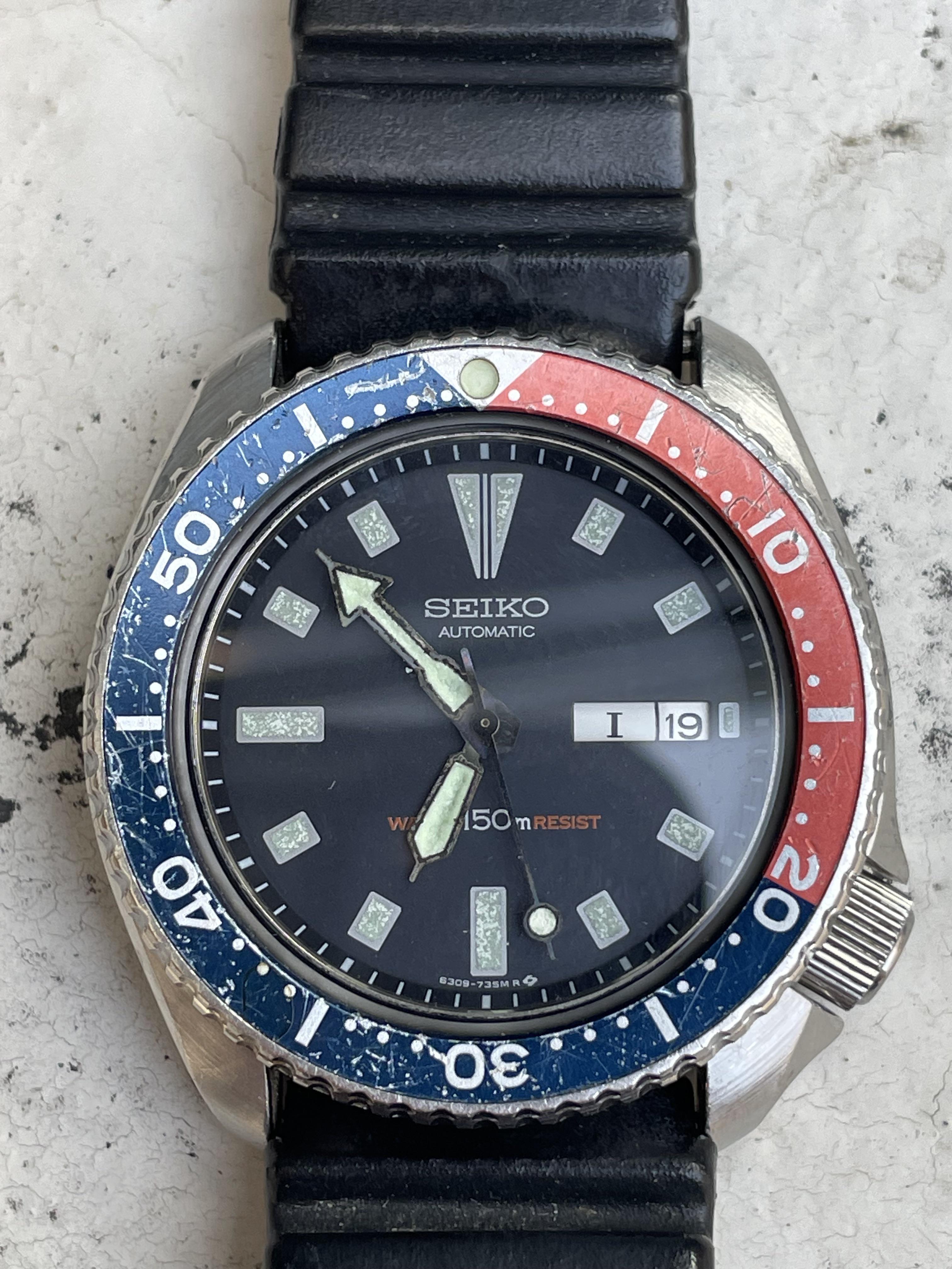 WTS] Seiko 6309-729a Pepsi bezel. In good used condition. | WatchCharts  Marketplace