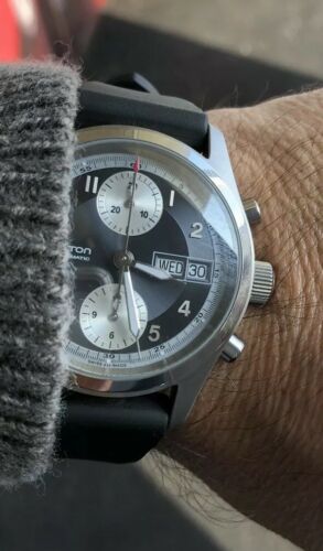 Hamilton Khaki Automatic Chronograph 38mm Reverse Panda Dial Watch