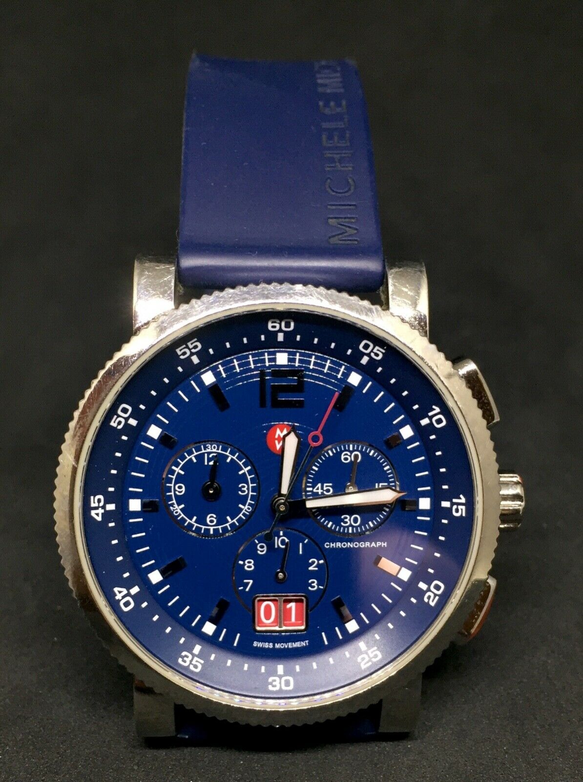 Michele Sport Sail Men s Chronograph Stainless Steel Blue Face