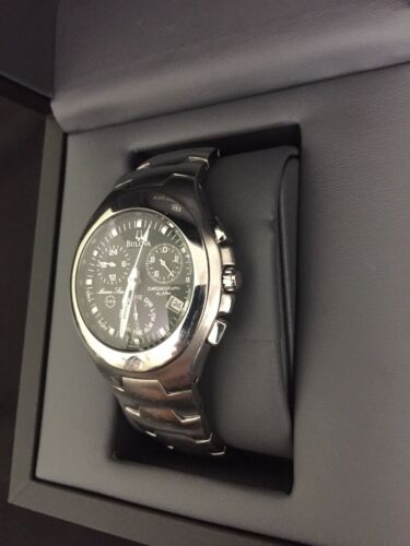 bulova chronograph alarm marine star 100m