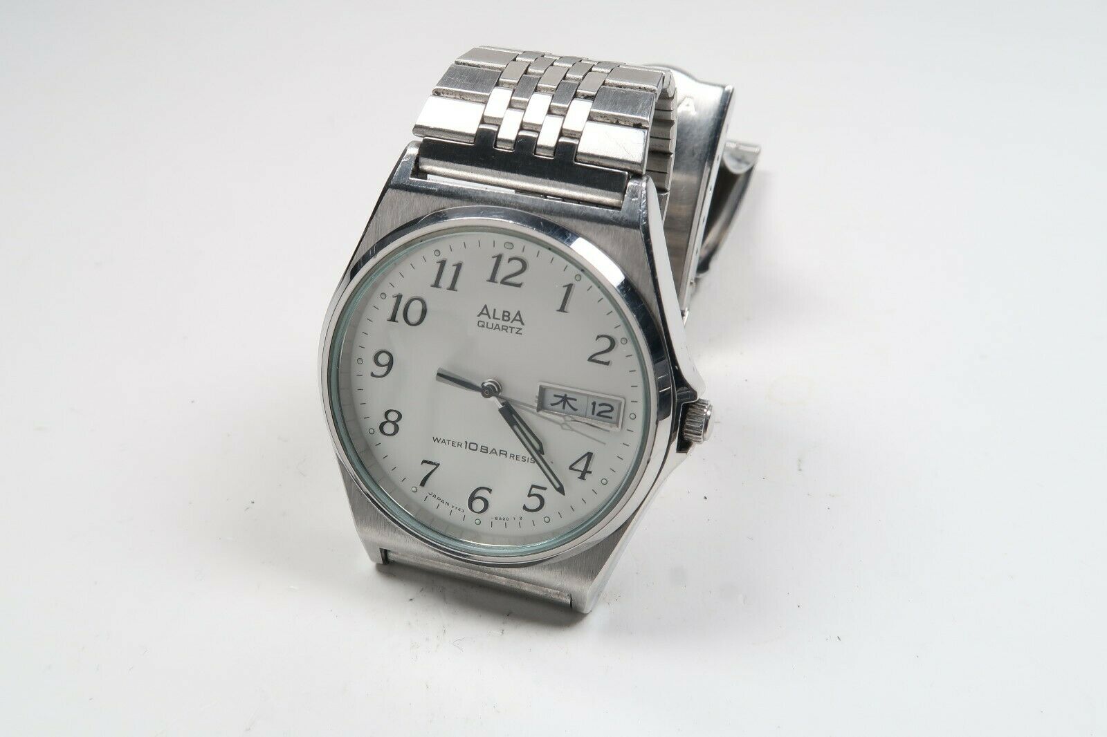 Vintage SEIKO ALBA V743-8A10 QUARTZ STAINLESS Mens Watch