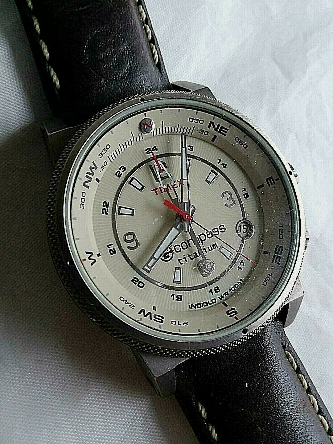 timex compass titanium watch