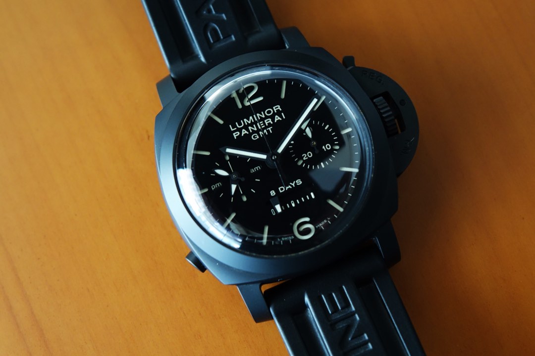 Panerai Luminor Ceramica 1950 8 Days Chrono Monopulsante GMT