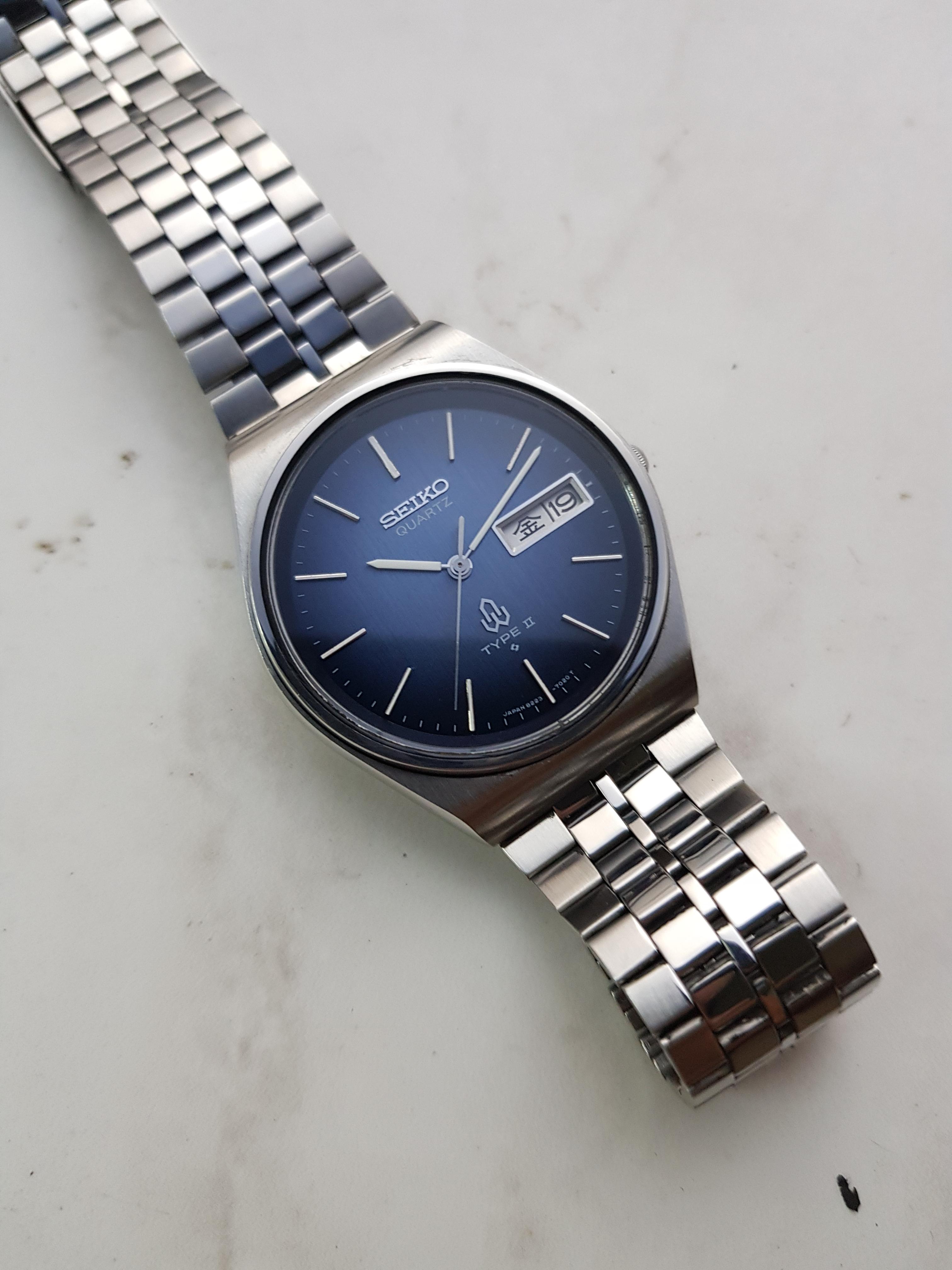 [WTS] Seiko Type II 8223-701D Textured Blue Dial | WatchCharts Marketplace