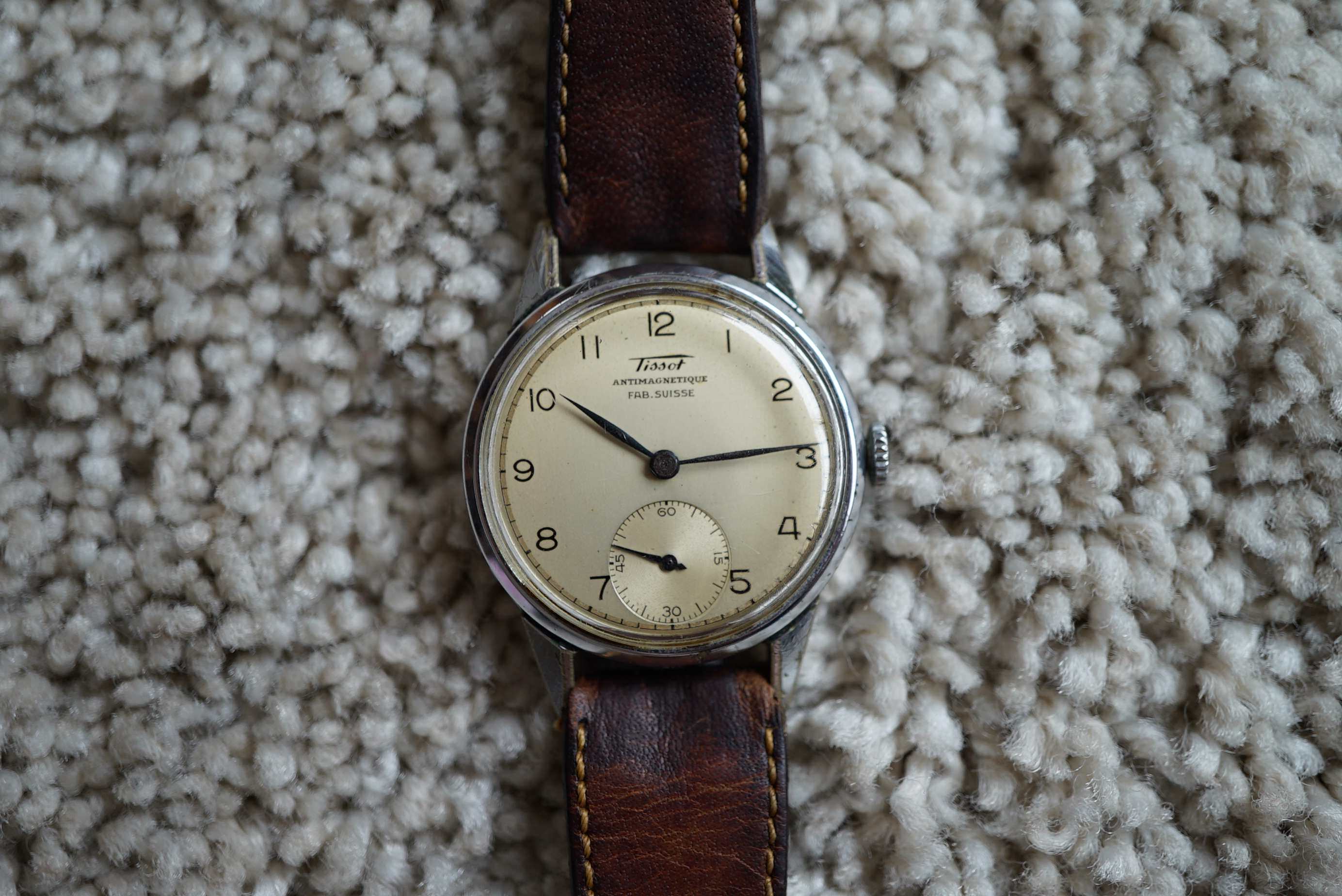 WTS RARE 1947 Tissot Fab Suisse Chrome all original Blued