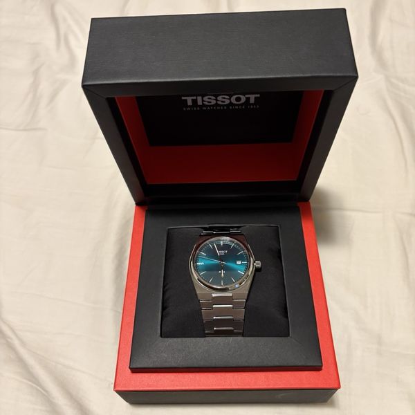 Tissot PRX Green Dial Silver Steel Strap Watch For Men - T137.410.11.091.00