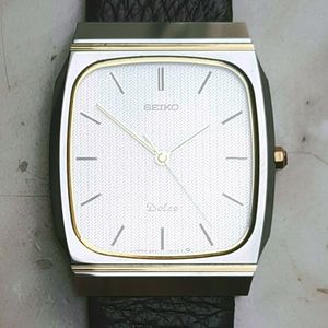 Seiko Dolce 9531-5140 R1 Tunsgten Carbide Gold Pl. 1989 Mens