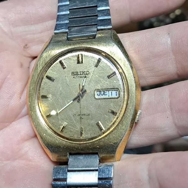 Montre Vintage Seiko Automatique 17 Bijoux - Réf. 7009-8289-P - Japon - Acier Inox - Occasion