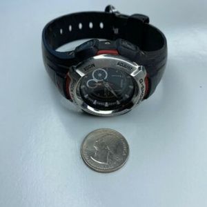 E Casio G Shock 2737 G600 Stainless Japan WR World Time Red Black 