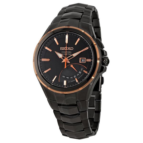 New SeIko Coutura Kinetic Black Dial Black Ion-plated 43mm Men's Watch  SRN066 | WatchCharts