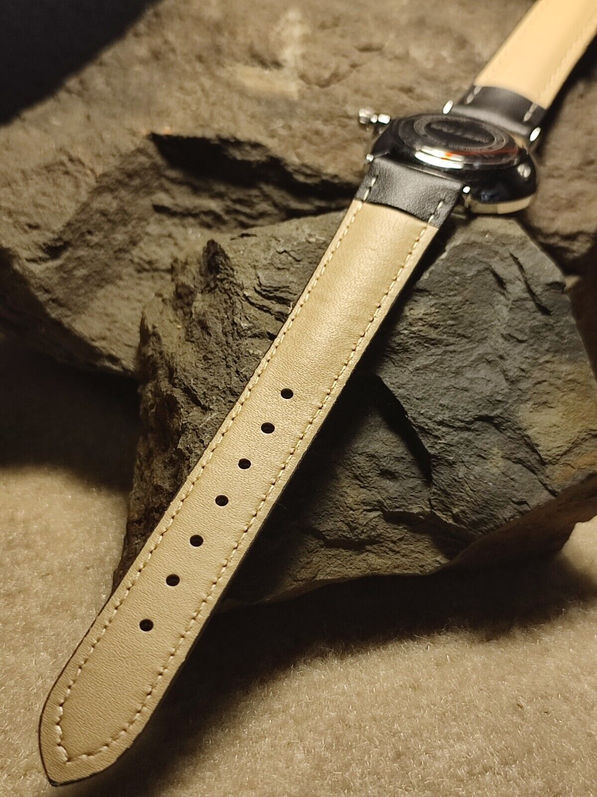 Natural | Thin Horween Leather Watch Strap | Hemsut