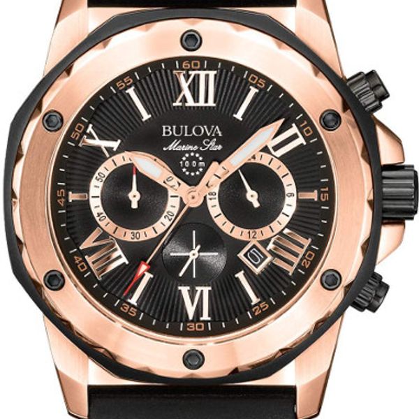 BULOVA 98B104 Bulova Marine Star Men's Chronograph Watch Watch Black