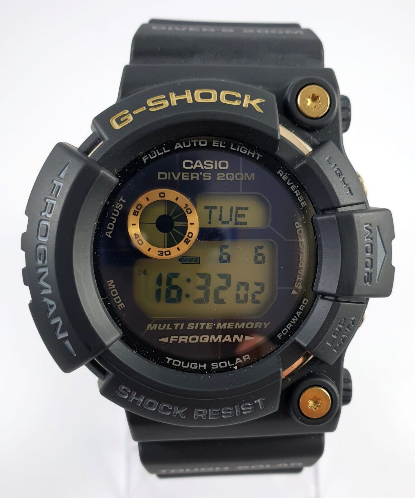 CASIO G-SHOCK GW-225A-1JF. DAWN BLACK FROGMAN 25TH ANNIVERSARY