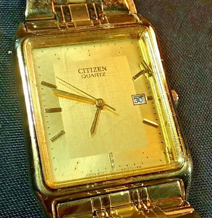 Vintage Citizen Men's Watch 6010-S29541 Japan Gold Tone WR Date