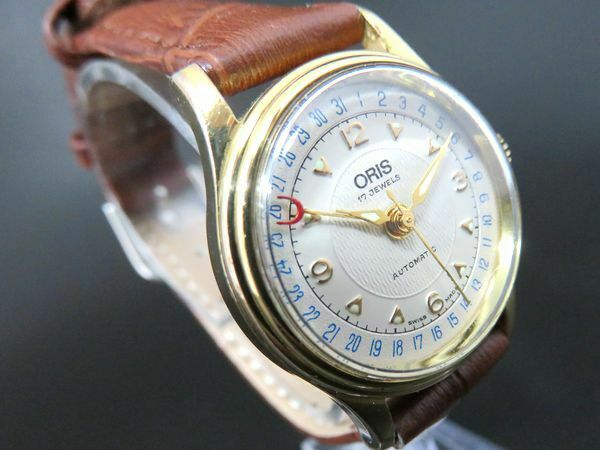 ORIS Automatic Watch 7405 574 Pointer Date 18K Gold Plated SWISS