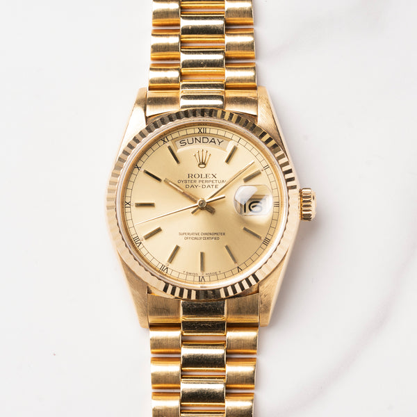 FS 1988 Rolex Day Date Ref. 18038 with Champagne Dial