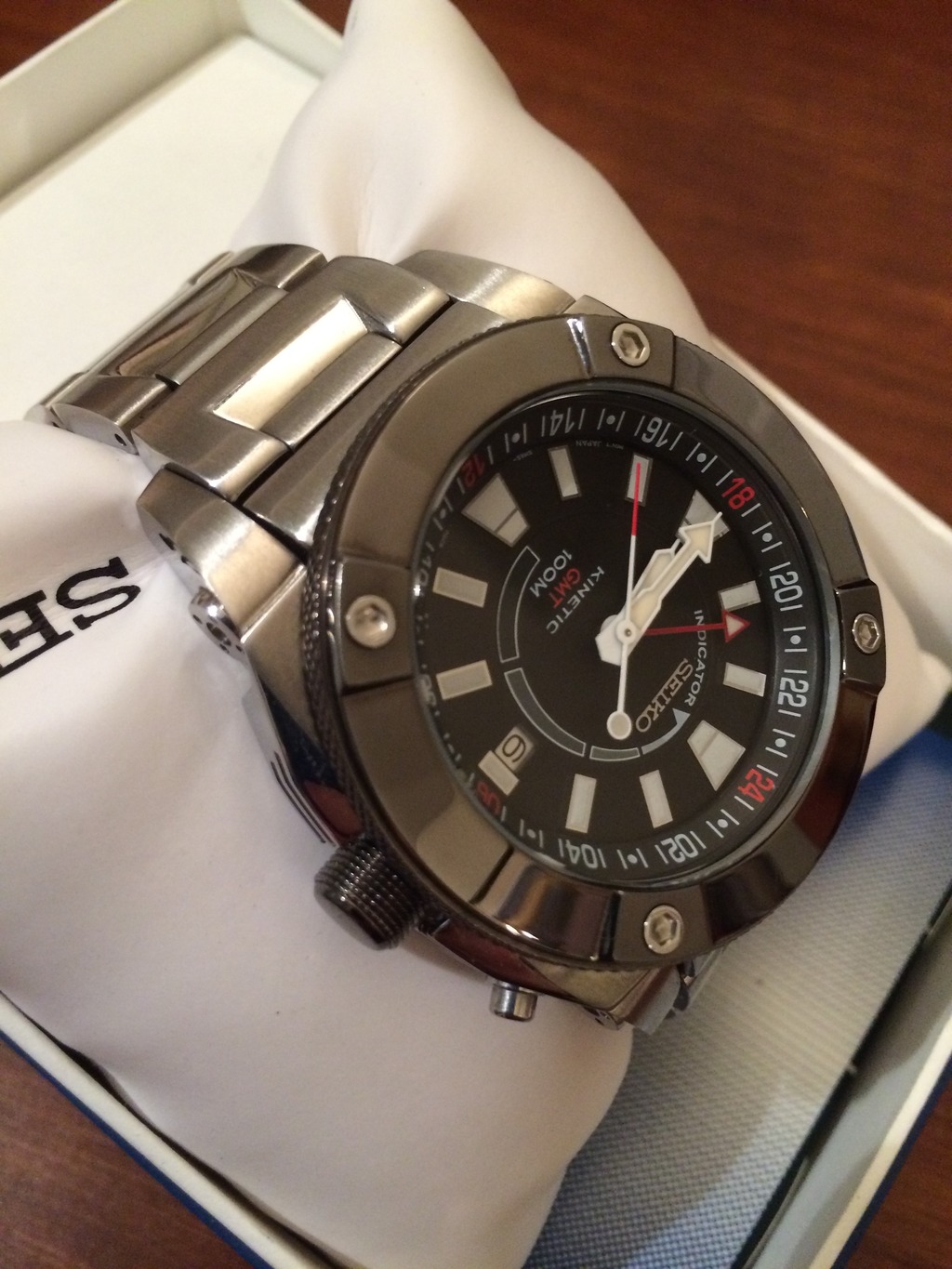 FSOT Seiko SUN005 GMT Kinetic 5m65 0AB0 110