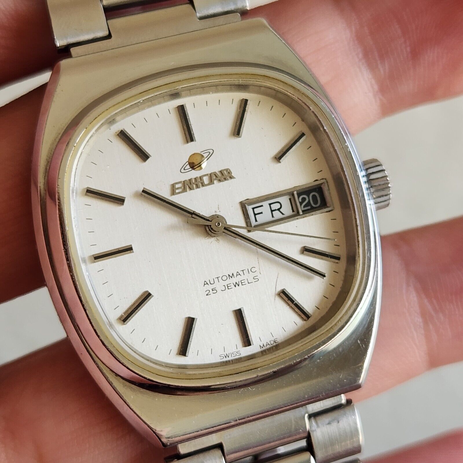 Vintage ENICAR 25Jewels men's automatic watch 2168-51-48 swiss