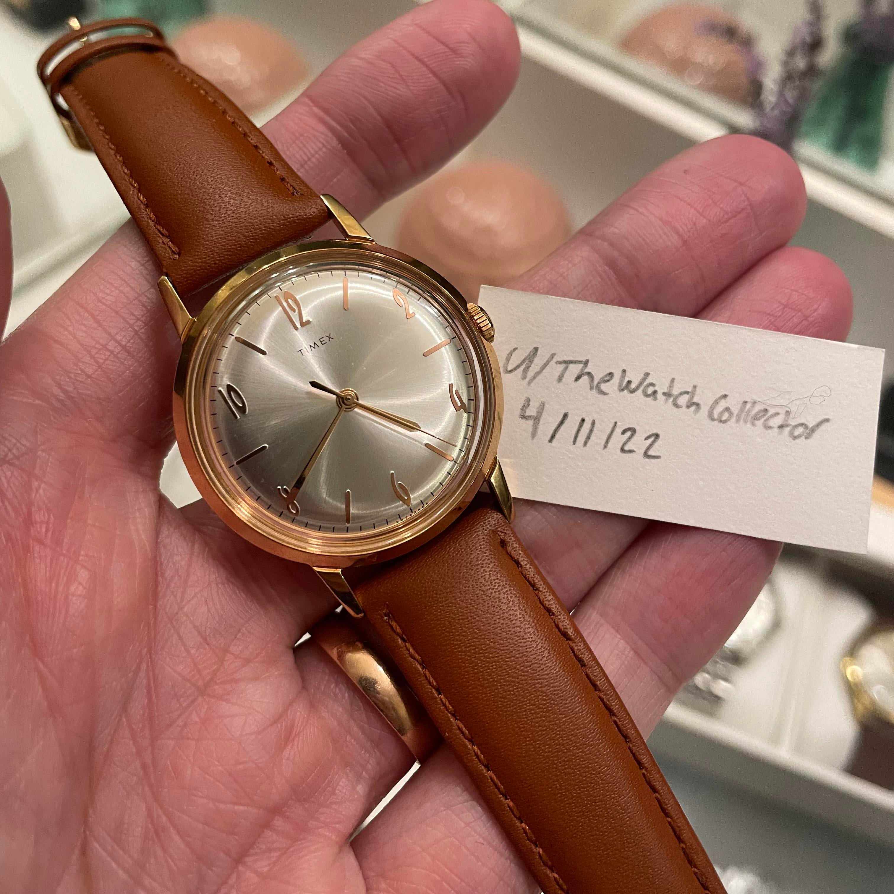 WTS 34mm Timex Marlin Rose Gold Mechanical WatchCharts Marketplace