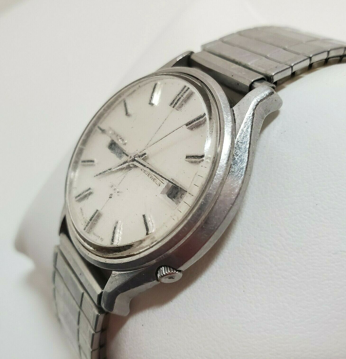 Vintage 1970s Seiko DX 6106 8240 Automatic 25 Jewel Day Date Mens