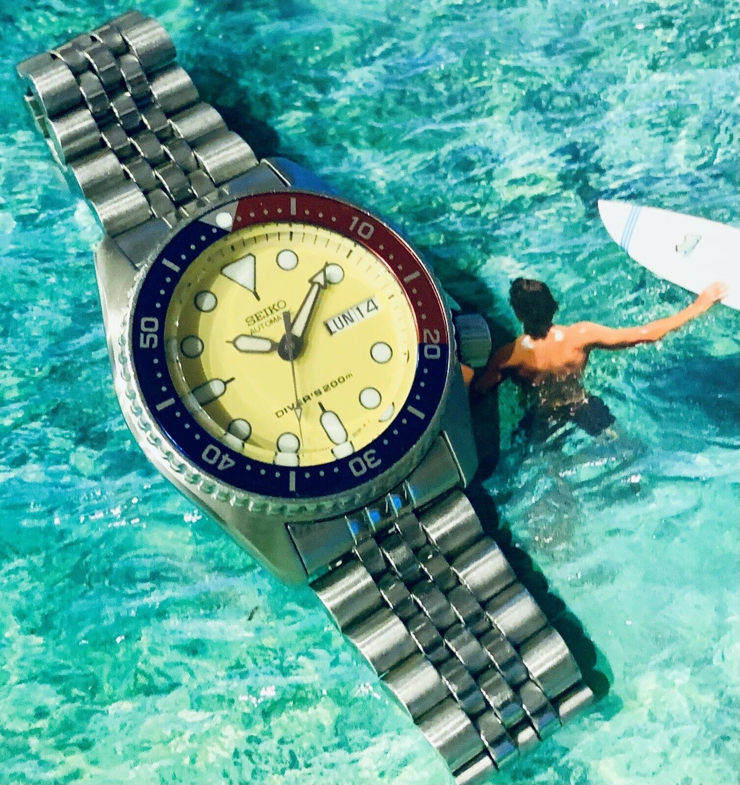 SEIKO DIVER MENS ORIG 7S26-0030 SKX013 SUBMARINER W/PEPSI BEZEL&