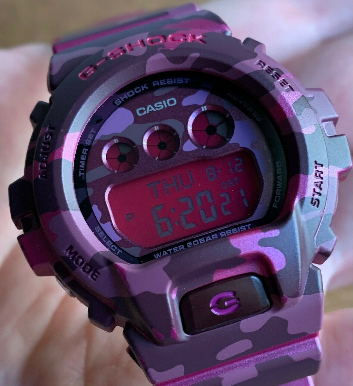 Mint Rare Casio G-Shock GMD-S6900CF-4 Pink Purple Camouflage New