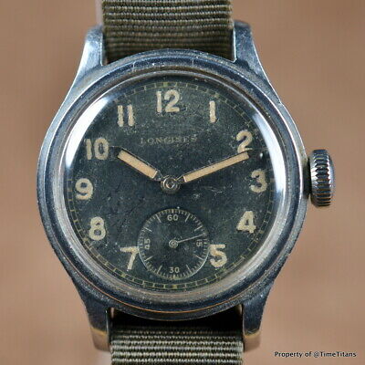 LONGINES 1943 Ref 5130 Cal 12.68Z STAINLESS STEEL DH GERMAN ARMY