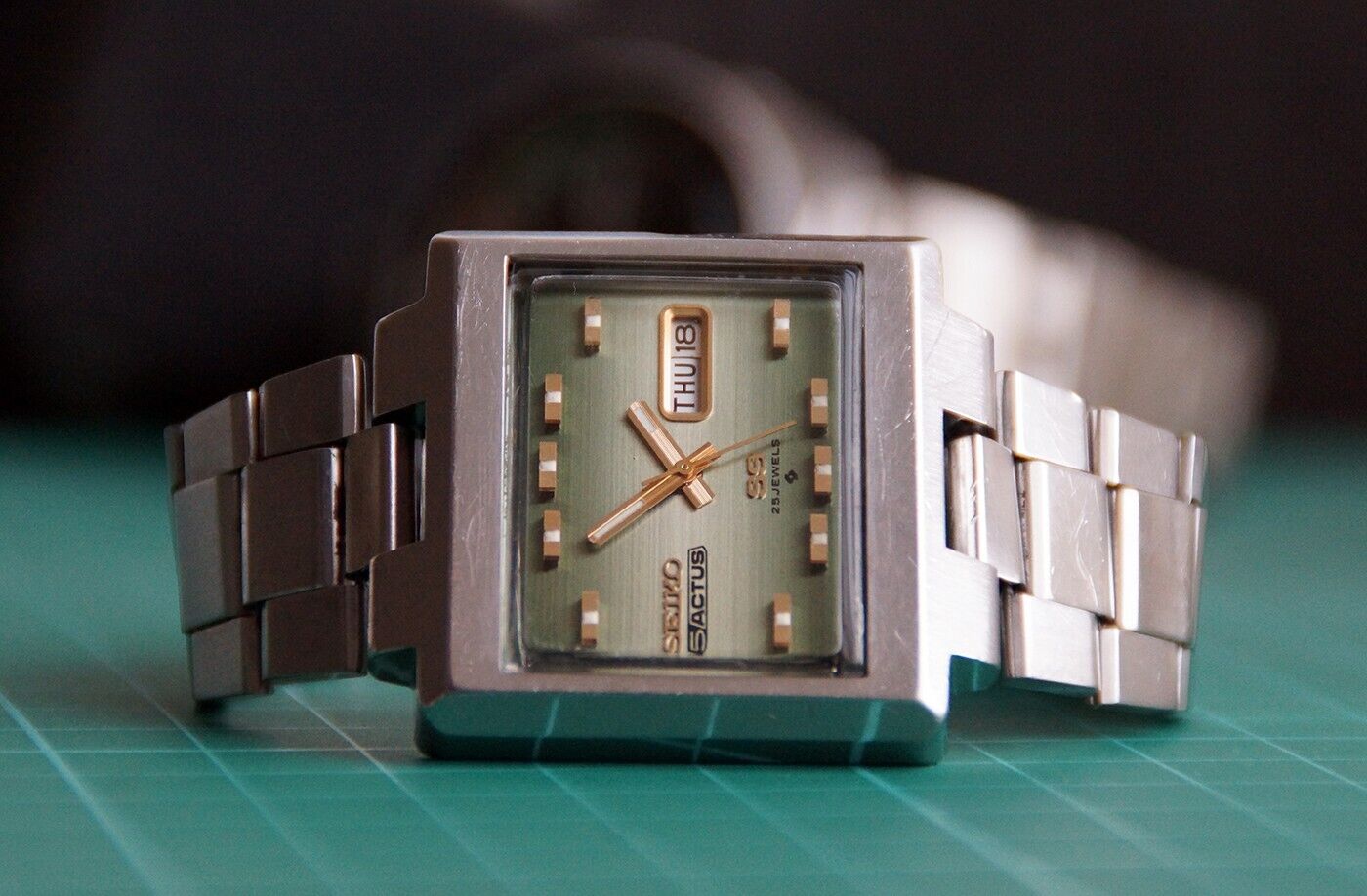 セイコーSEIKO 5ACTUS自動巻き時計 　6106－5530　オールド セイコー 5ACTUS 6106-5530 5アクタス 25石 自動巻き