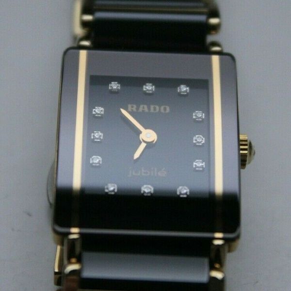 RADO Jubile 12 Diamonds Ceramic Ladies 18mm 153.0383.3 New Battery Near ...