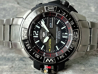 SEIKO DIVER 7S36 02K0 SKZ229 MAP METER AUTOMATIC MEN S WATCH S.N