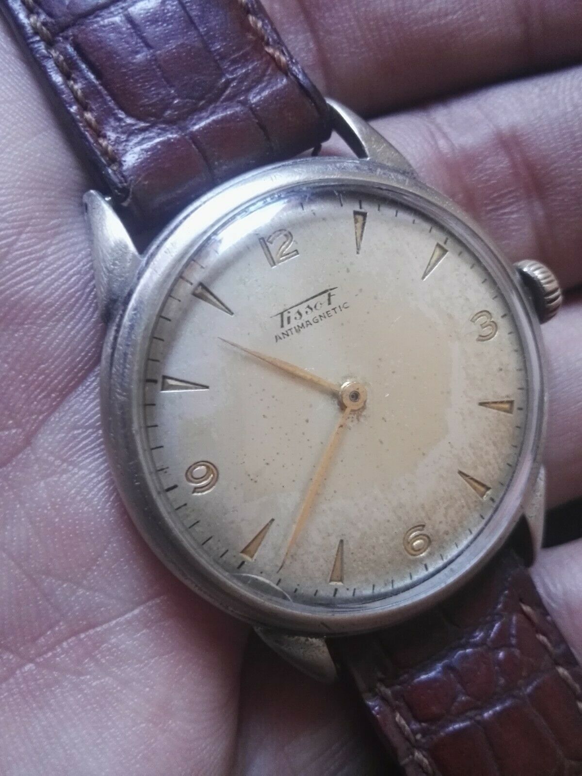 Vintage Mechanical Tissot Antimagnetique Wrist Watch 1950s