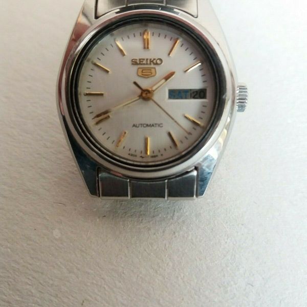 Vintage SEIKO 5 4206-0500 A0 LADY'S Mechanical AUTOMATIC STAILESS STEEL ...