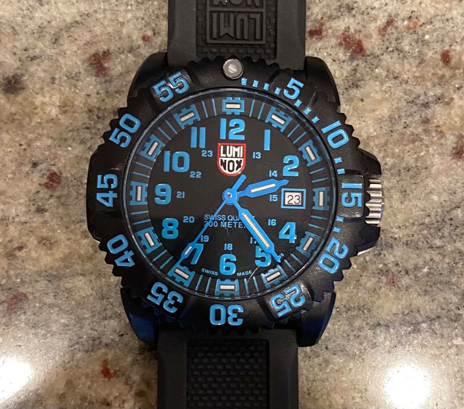 Luminox Navy Seal Colormark 3050 Series Black & Blue 3053 Watch