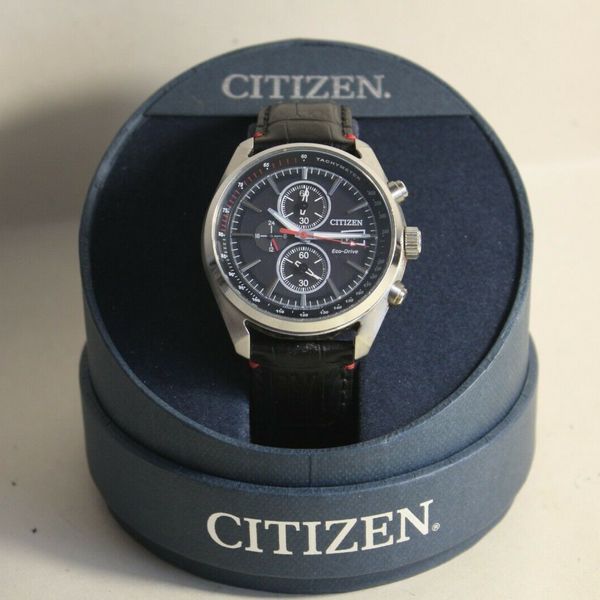 Citizen B612-S095565 Eco-Drive Gents Watch with Black Leather