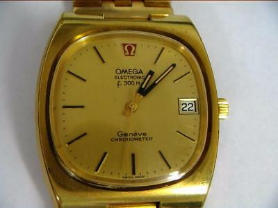 Gents 1972 Gold Plate Omega Electronic F300hz Geneve Watch 414