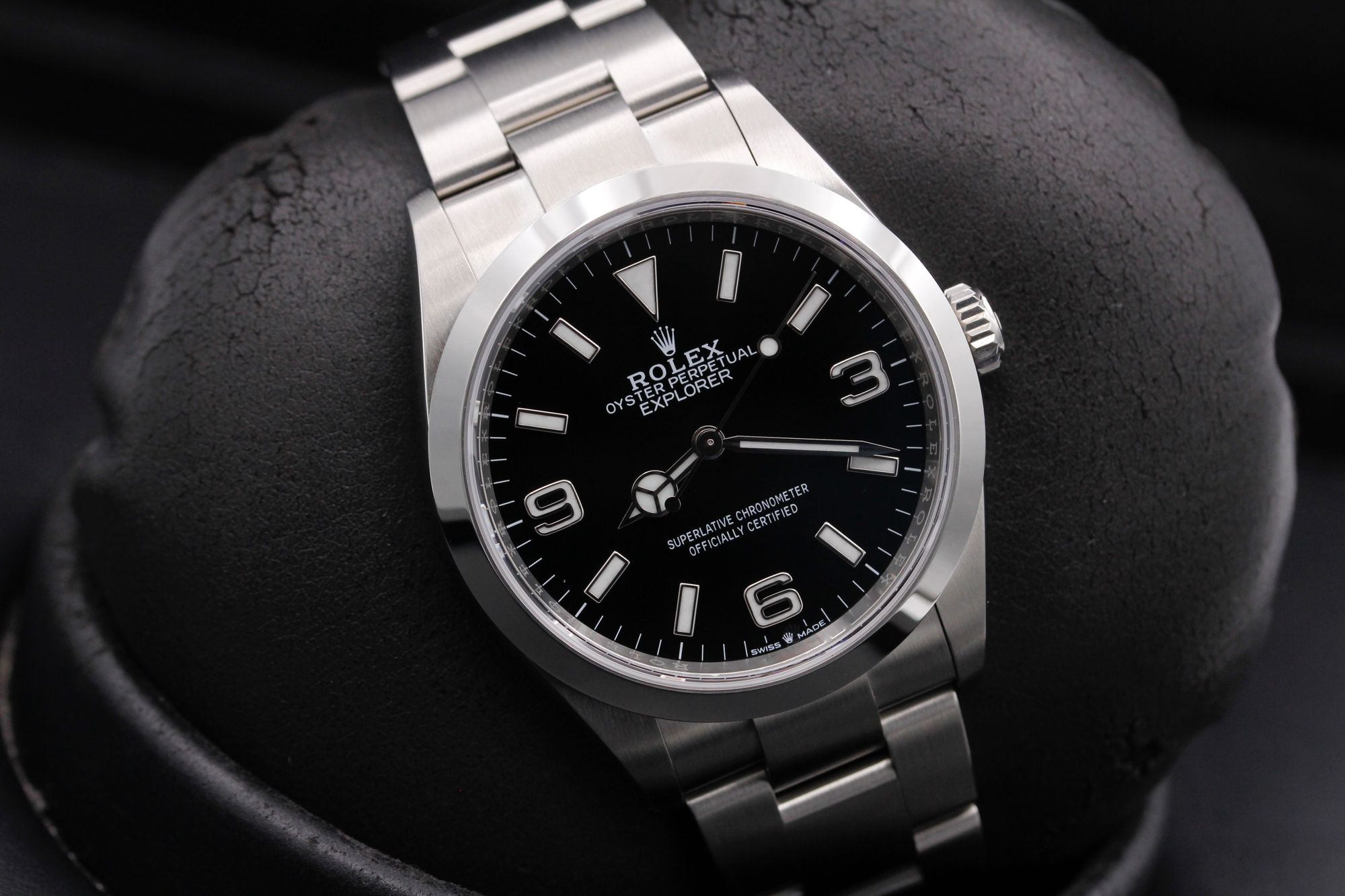 Rolex explorer 1 on sale black